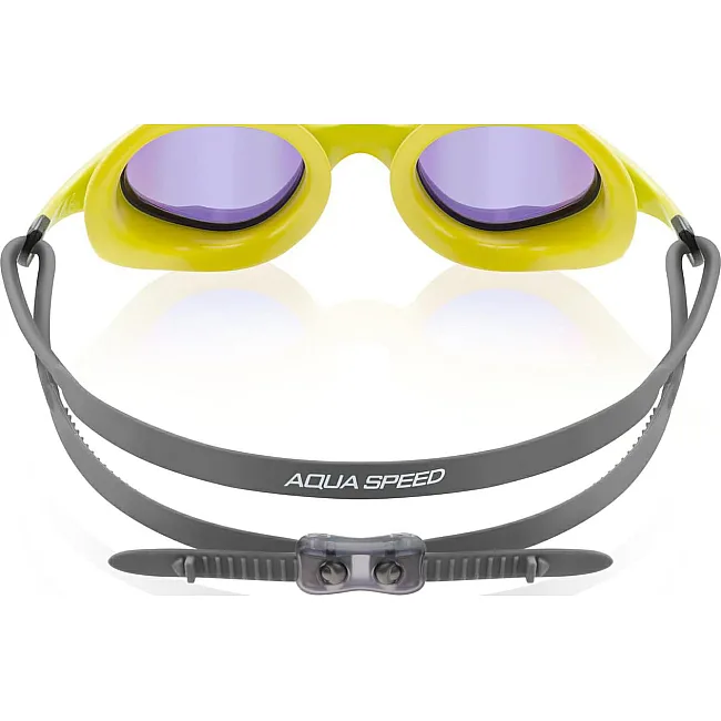 Окуляри для плавання Aqua Speed VORTEX MIRROR+CASE 8898 жовтий, сірий One Size