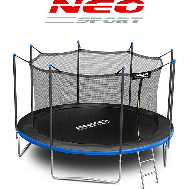 Батут Neo-Sport с внутренней сеткой 13 футов 404 см черно-синий