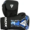 Боксерські рукавиці RDX BOXING GLOVES NEW AURA F17 чорний, синій