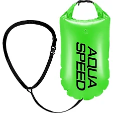 Буй для плавання Aqua Speed Open Water Swim Buoy 61240 салатовий, чорний 17 літрів