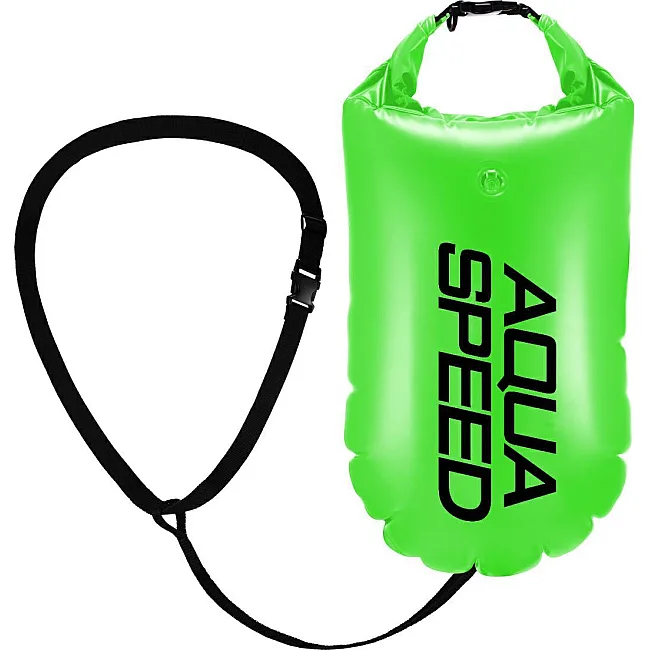 Буй для плавания Aqua Speed Water Swim Buoy 61240 салатовый, черный 17 литров