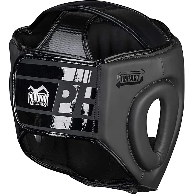 Шлем для бокса с бампером PHANTOM APEX Face Saver Black (капа в подарок)