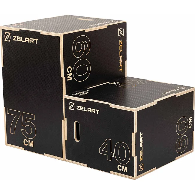 Бокс плиометрический тумба для кроссфита Плиобокс Wood Plyo box ZELART FI-4884-2 1шт 75см