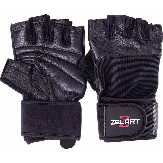 Перчатки для фитнеса и тяжелой атлетики кожаные ZELART

 SB-161069 (Черный)