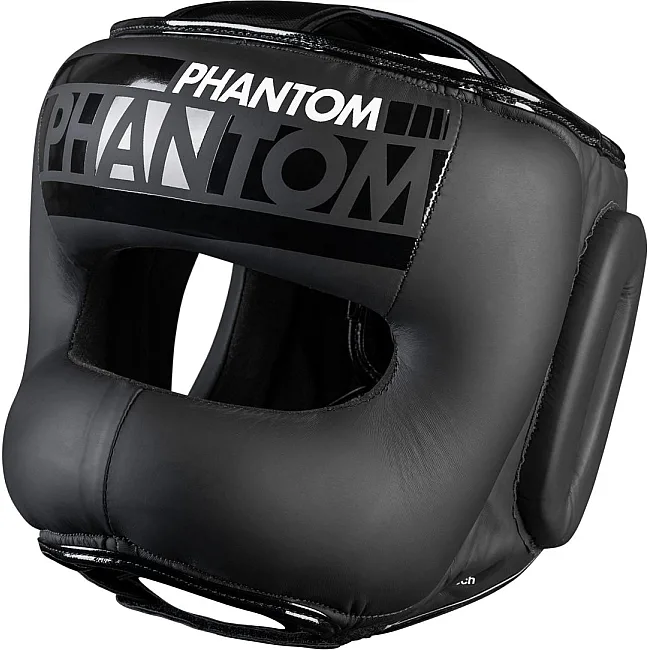 Шлем для бокса с бампером PHANTOM APEX Face Saver Black (капа в подарок)