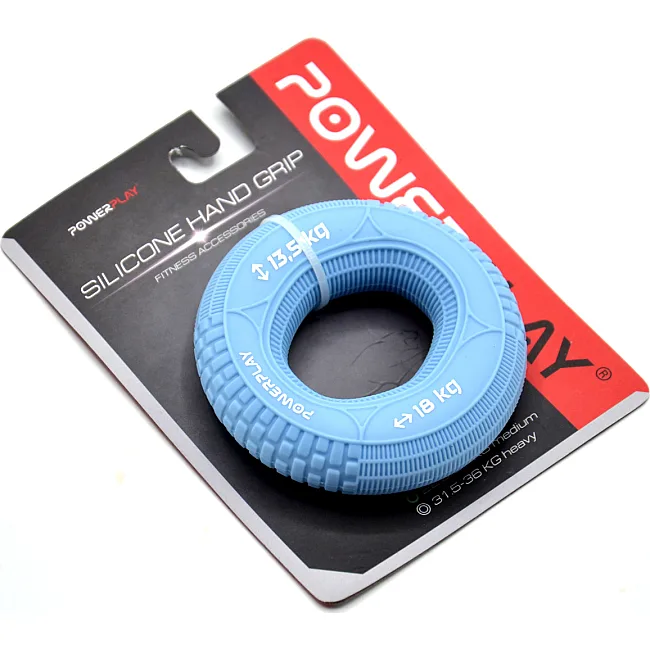 Кистевой эспандер силиконовый POWERPLAY PP-4330 Hand Grip Loops Light 13.5-18 кг. Голубой