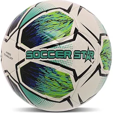 Футбольный мяч HYBRID SOCCER STAR TO-TOWN FB-4525 №5 PU (Белый-зеленый)