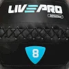 Мяч набивной медицинский для кроссфита WALL BALL LiveUp LP8103-8 8кг