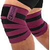 Коленные бинты для приседаний BUNDLED KNEECAP EZOUS A-10 2шт (Черный-фиолетовый)