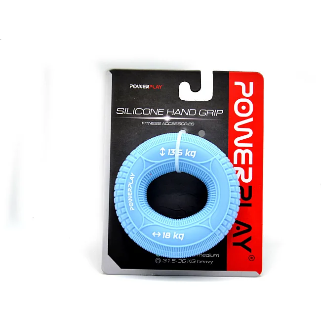 Кистевой эспандер силиконовый POWERPLAY PP-4330 Hand Grip Loops Light 13.5-18 кг. Голубой