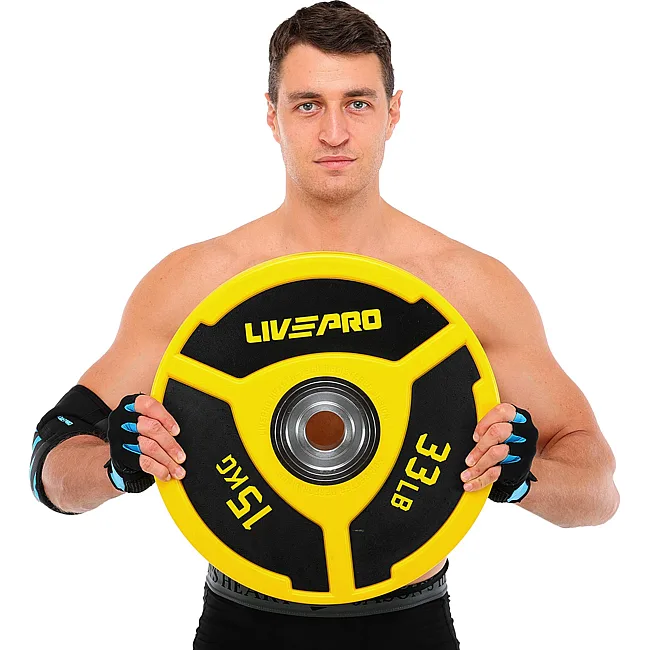 Бамперный диск полиуретановый

 LiveUp LP8027-15 ø50.5мм 15кг