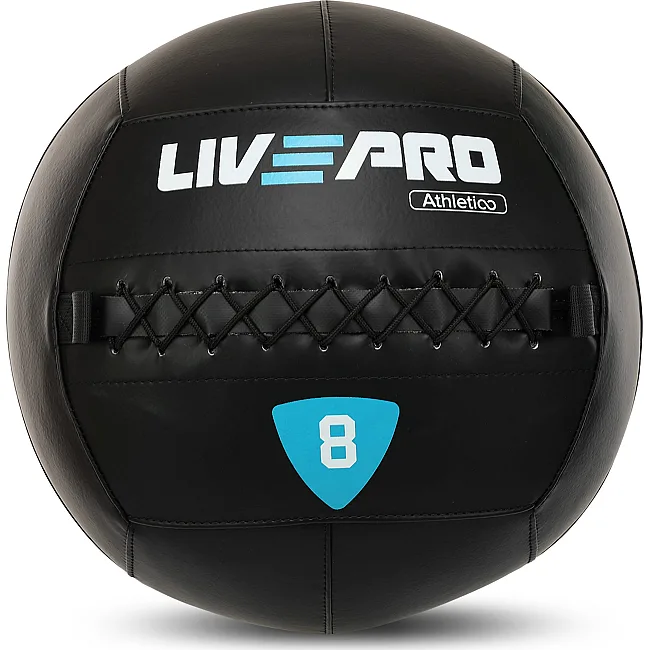 Мяч набивной медицинский для кроссфита WALL BALL LiveUp LP8103-8 8кг