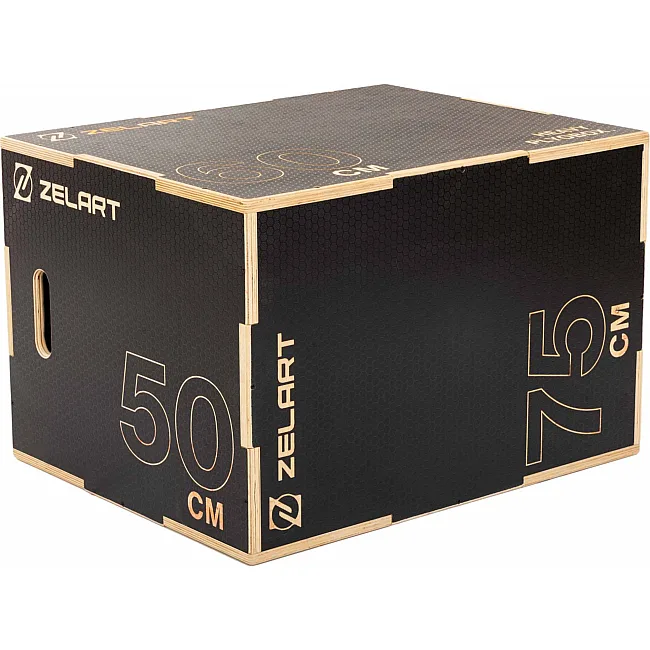 Бокс плиометрический тумба для кроссфита Плиобокс Wood Plyo box ZELART FI-4884-2 1шт 75см
