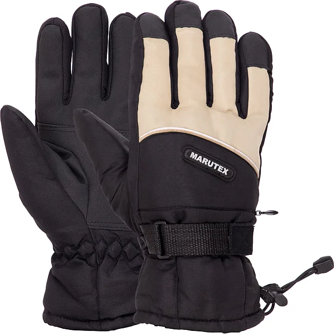 Перчатки для лыж и сноуборда мужские MARUTEX AG-903 (Черный-бежевый)