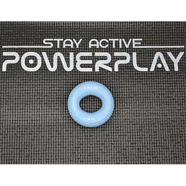 Кистевой эспандер силиконовый POWERPLAY PP-4330 Hand Grip Loops Light 13.5-18 кг. Голубой