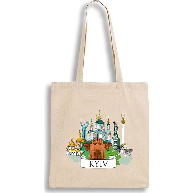 Екошопер BookOpt BK4070 "Київські пейзажі" бежевий