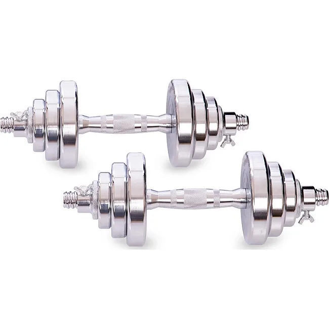 Разборные гантели
 стальные хромированные 20кг SP-SPORT
 TA-8055-20 2шт по 10кг хром