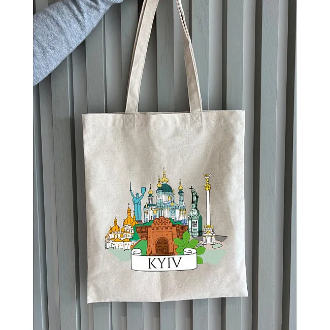 Екошопер BookOpt BK4070 "Київські пейзажі" бежевий