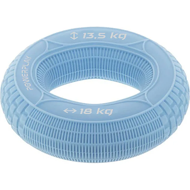 Кистевой эспандер силиконовый POWERPLAY PP-4330 Hand Grip Loops Light 13.5-18 кг. Голубой