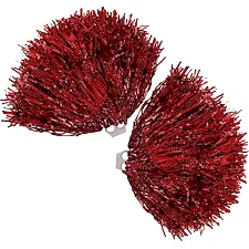 Помпони матові для танців із захватами-кільцями SP-SPORT Pom-Poms C-0833 2шт (Червоний)