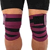 Коленные бинты для приседаний BUNDLED KNEECAP EZOUS A-10 2шт (Черный-фиолетовый)