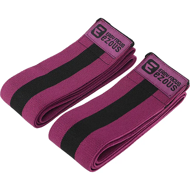 Коленные бинты для приседаний BUNDLED KNEECAP EZOUS A-10 2шт (Черный-фиолетовый)