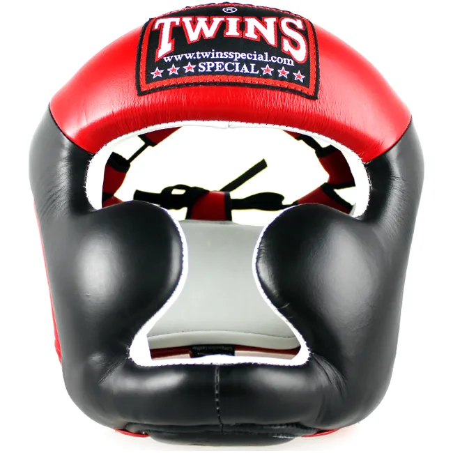 Боксерский шлем TWINS HGL3-2T Black Red