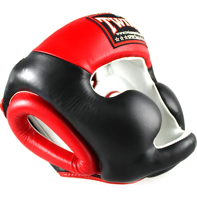 Боксерский шлем TWINS HGL3-2T Black Red