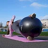 Фитнес мяч (фитбол) POWERPLAY 4001 Ø65см Черный + насос