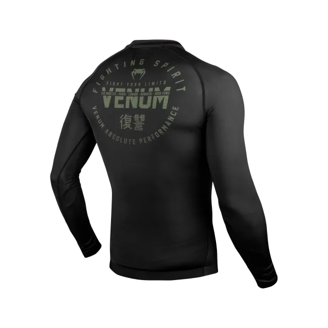 Рашгард с длинным рукавом VENUM Signature Black Khaki Exclusive