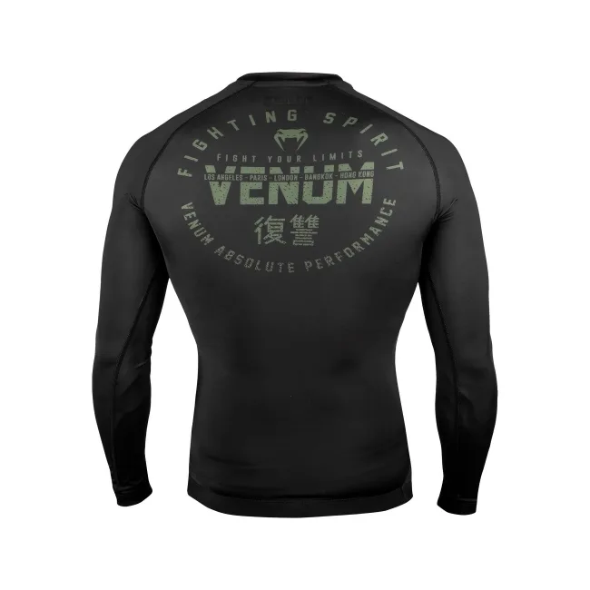 Рашгард с длинным рукавом VENUM Signature Black Khaki Exclusive