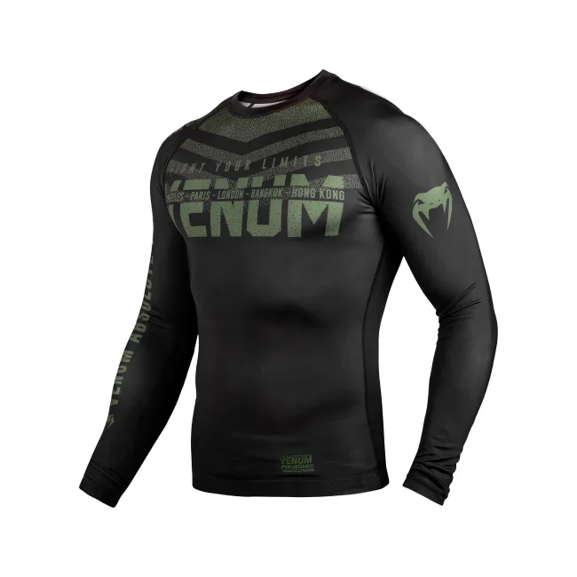 Рашгард с длинным рукавом VENUM Signature Black Khaki Exclusive