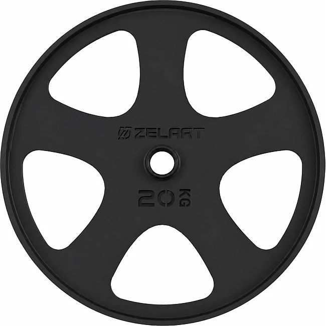 Блины диски стальные для становой тяги Deadlift Pulling Weight Plates ZELART TA-6961-20 (Черный)