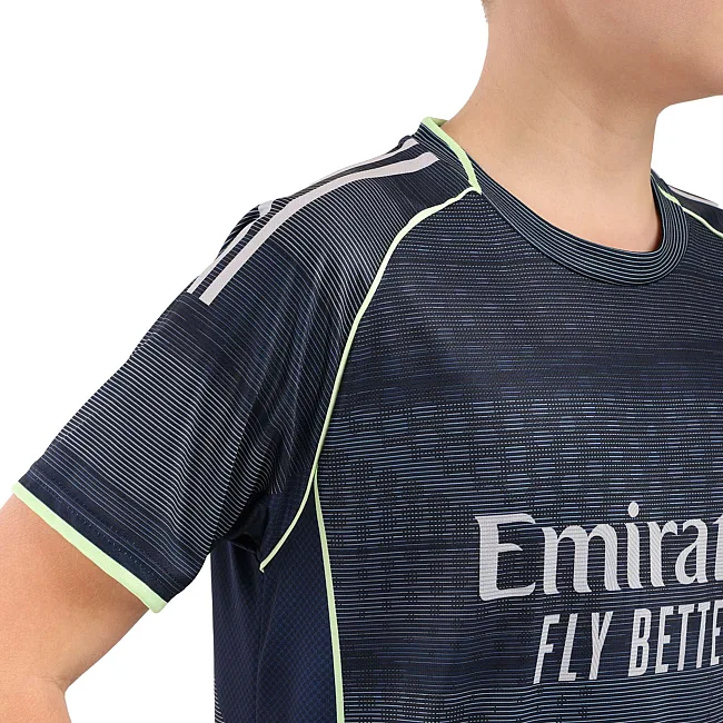 Футбольна форма дитяча із символікою клубу REAL MADRID BELLINGHAM 5 гостьова 2026 SP-SPORT CO-7343 (Темно-синій)