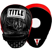 Лапи боксерські TITLE Boxing Incredi-Ball Leather Punch Mitts 2.0 Black/Red