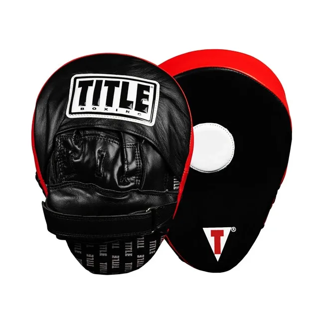 Лапи боксерські TITLE Boxing Incredi-Ball Leather Punch Mitts 2.0 Black/Red