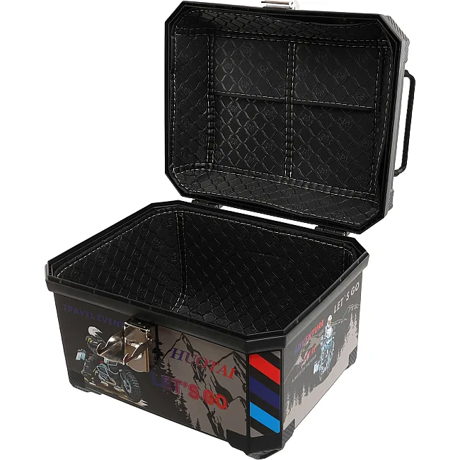 Центральний кофр задній для мотоцикла пластиковий Adventure JUHAO H-45-2 1шт 42x34x30см (Чорний)