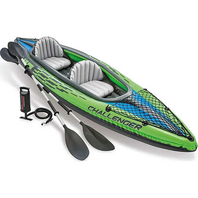 Надувной каяк Intex Challenger K2 351 x 76 x 38 см, зеленый