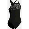 Купальник закрытый для девочек Arena GRAPHIC SWIMSUIT V BACK черный, белый (для детей)