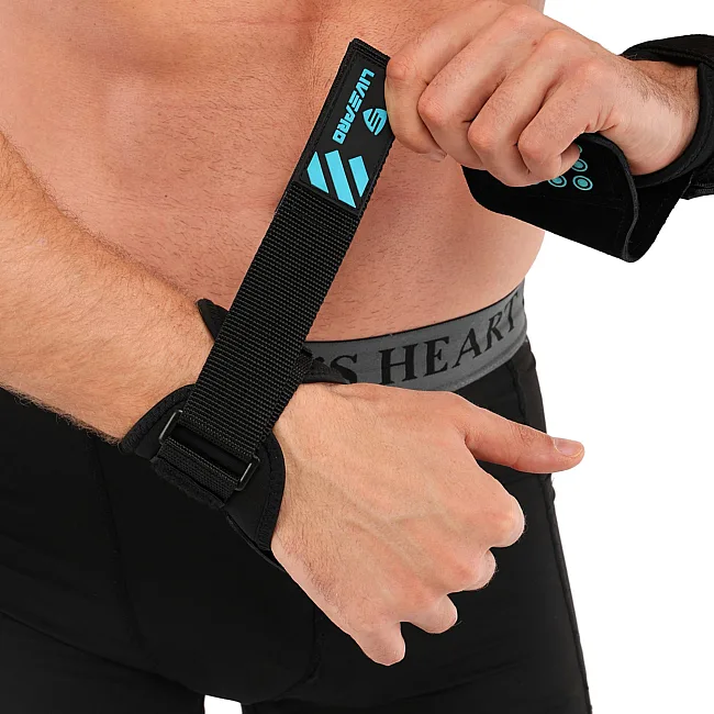 Накладки для подтягивания и тяги POWER STRAP LiveUp LP8703 2шт (Черный)