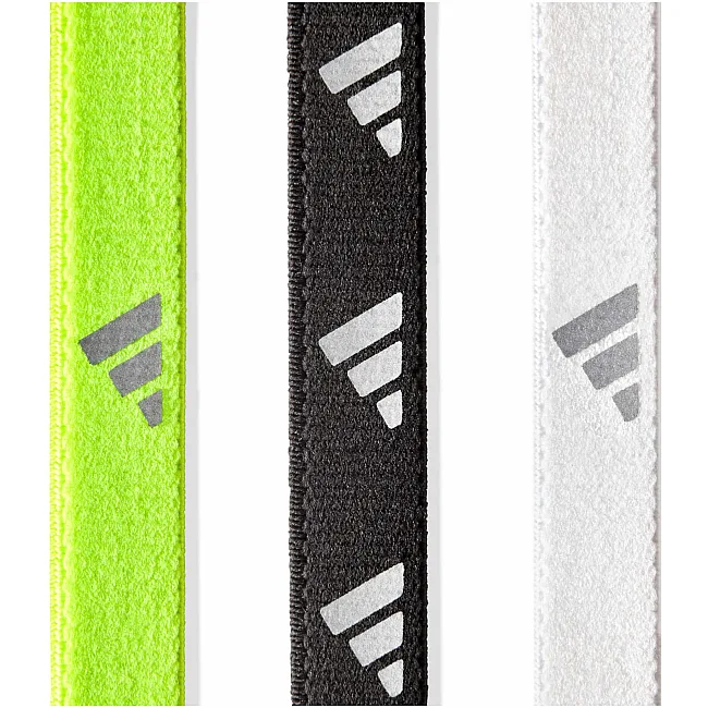 Повязки на голову женские Adidas Hairbands 3pk белый, черный, зеленый