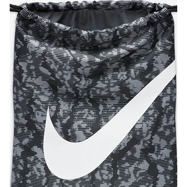 Рюкзак-мешок Nike Y NK DRAWSTRING - CAT AOP FA24 черный 12L, серый 35х46 см