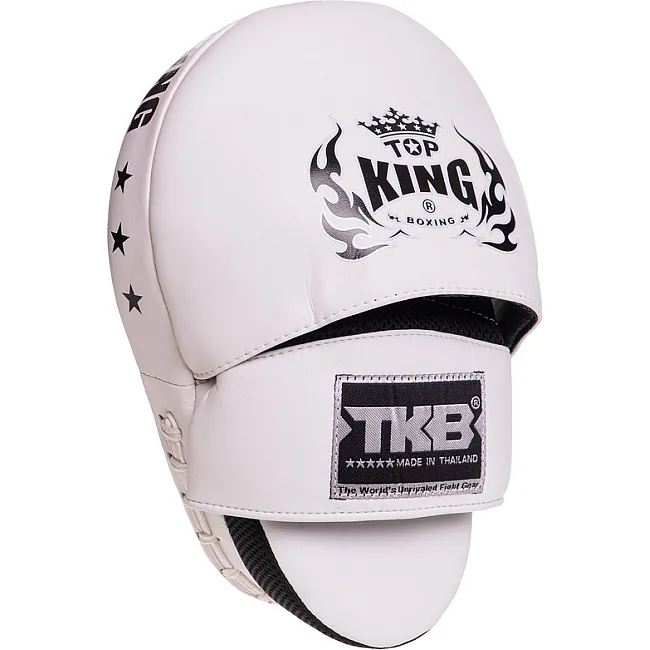 Лапа боксерская изогнутая тренировочная кожа TOP KING Super TKFMS 26x18x9см 2штуки (Красный)