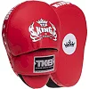 Лапа боксерская изогнутая тренировочная кожа TOP KING Super TKFMS 26x18x9см 2штуки (Красный)