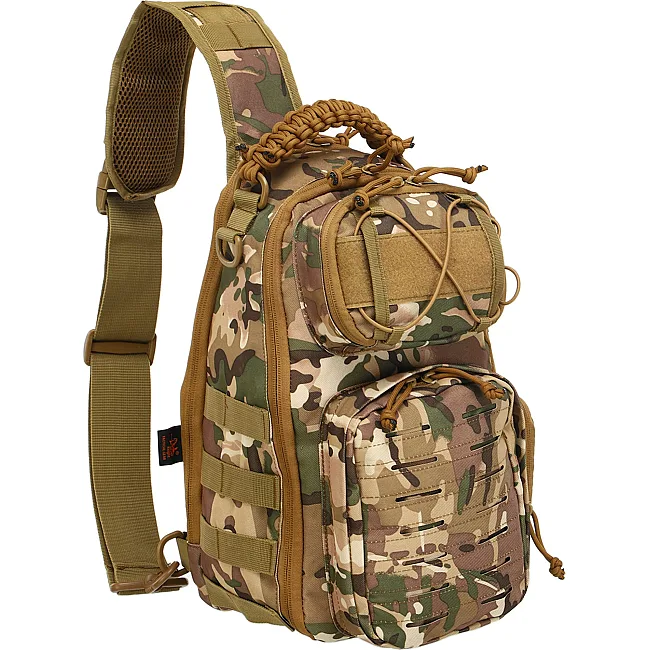 Сумка слінг тактична SILVER KNIGHT 8037 35x15x20см 11л (Камуфляж Multicam)