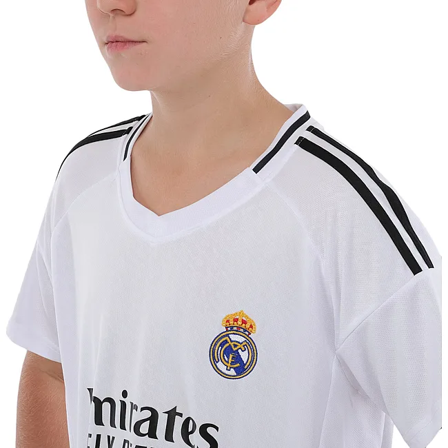 Футбольна форма дитяча із символікою клубу REAL MADRID домашня 2024 SP-SPORT CO-3755 125-160см