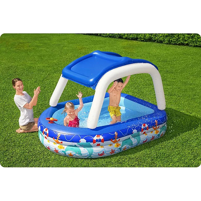 Бассейн надувной детский Bestway 54370 213x155x132 см