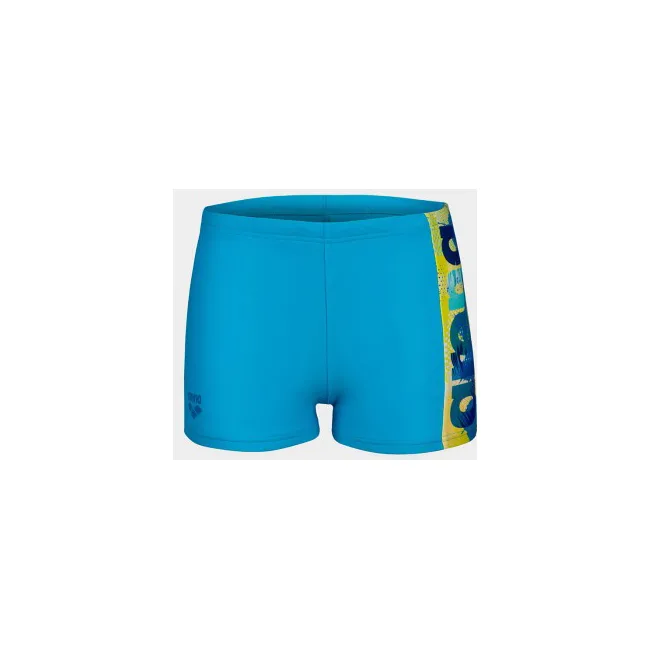 Плавки-боксеры для мальчиков Arena LIGHT TRICKS SWIM SHORT голубой, салатовый, синий