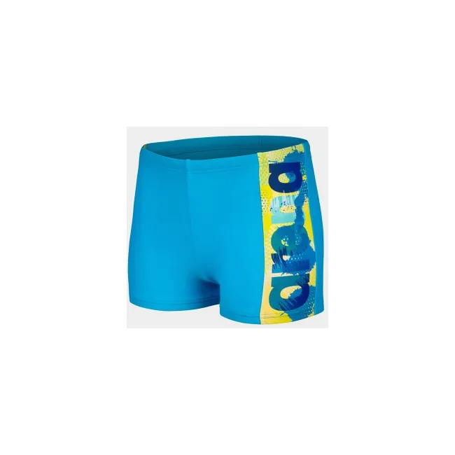 Плавки-боксеры для мальчиков Arena LIGHT TRICKS SWIM SHORT голубой, салатовый, синий