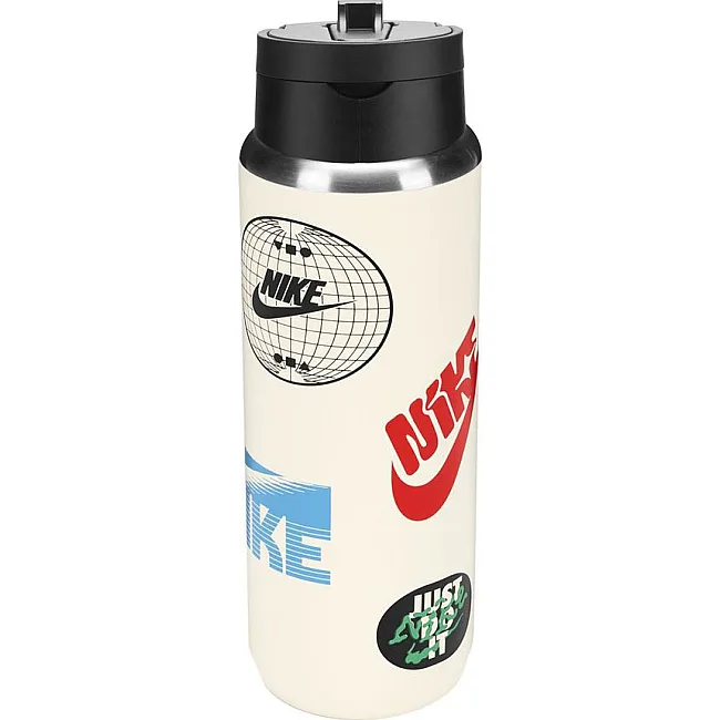 Бутылка для воды Nike SS RECHARGE STRAW BOTTLE 24 OZ кокосовое молоко, голубой, красный, черный 709 мл